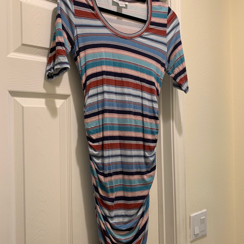 Motherhood maternity striped dress